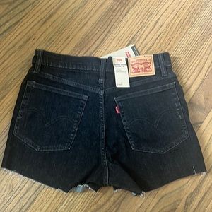 Brand new Levi high rise black shorts
